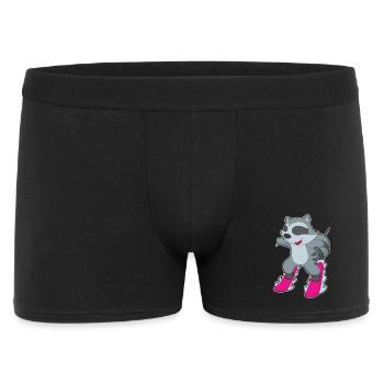 Raccoon Skier Ski - Boxer Homme - noir - Devant