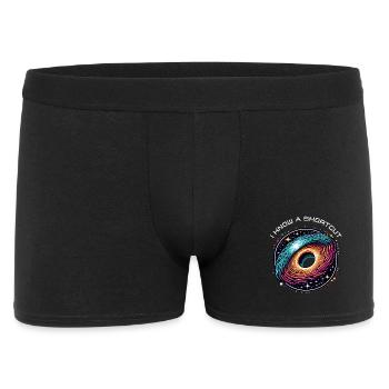 Wormhole Abbreviation Astrophysics Time Travel Spacetime - Men's Boxer Shorts - black - Front