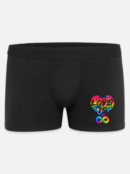 LIEBE IST UNENDLICH, LIEBESPUZZLE, LGBTQIA+ - Männer Boxer Shorts - Schwarz