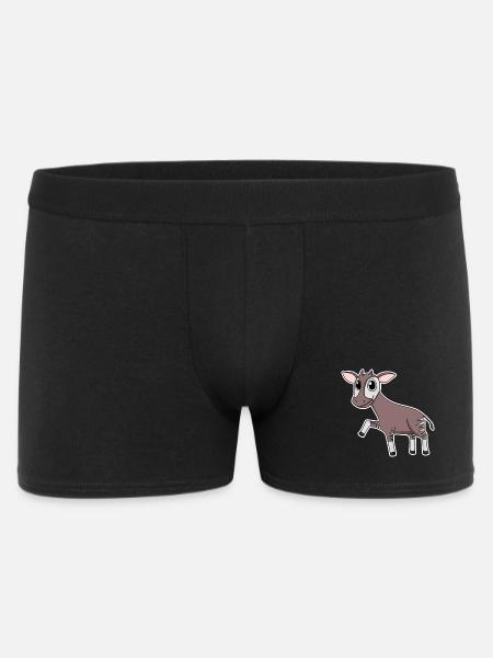 Okapi forest giraffe motif - Men's Boxer Shorts - black