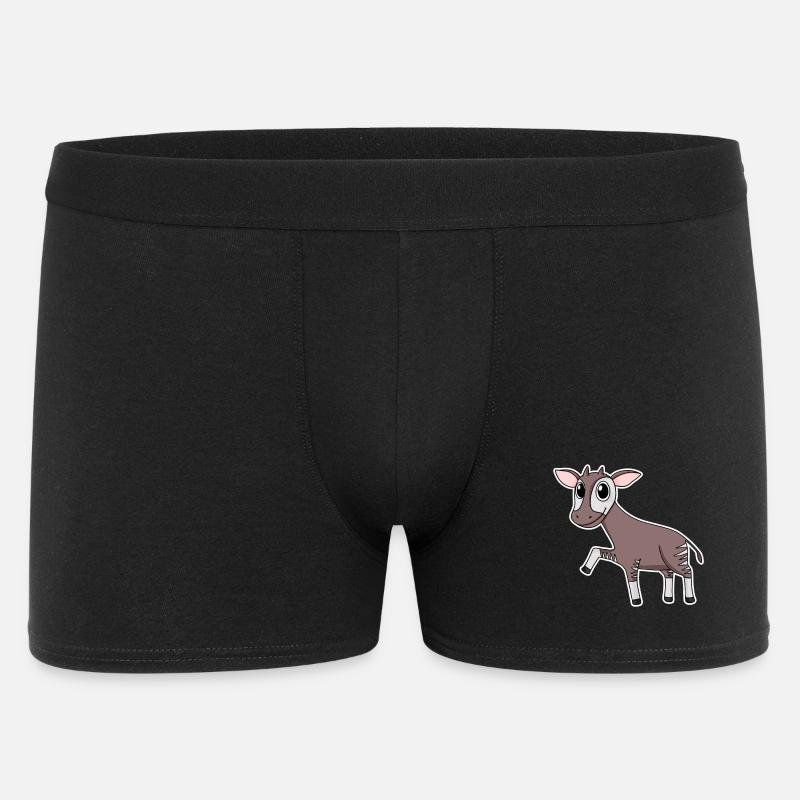 Okapi forest giraffe motif - Men's Boxer Shorts - black