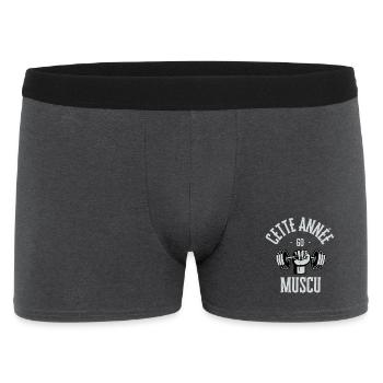 This year go muscu - Men's Boxer Shorts - charcoal grey - Front