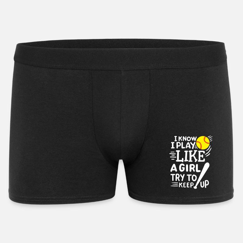 Softball Softball-Spieler - Männer Boxer Shorts - Schwarz