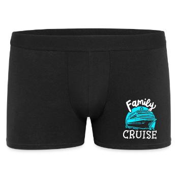 Familie Kreuzfahrt Kreuzfahrtschiff - Männer Boxer Shorts - Schwarz - Vorne