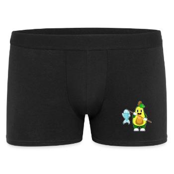 Avocado Angler Fisch Angeln - Männer Boxer Shorts - Schwarz - Vorne