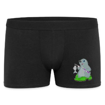 Maulwurf Angler Fisch Angeln - Männer Boxer Shorts - Schwarz - Vorne