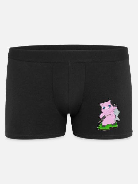 Pêche au poisson pêcheur cochon - Boxer Homme - noir