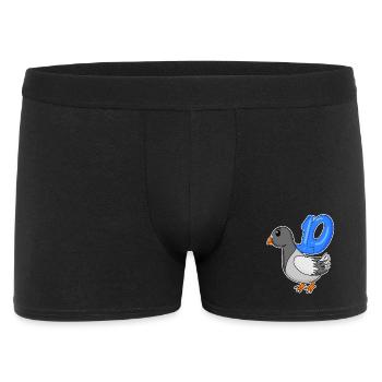 10. Geburtstag Motiv Taube - zehn Jahre alt - Männer Boxer Shorts - Schwarz - Vorne