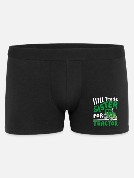 Traktor Schwester Landwirtschaft - Männer Boxer Shorts - Schwarz