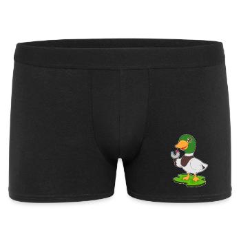 Ente Magnet - Männer Boxer Shorts - Schwarz - Vorne