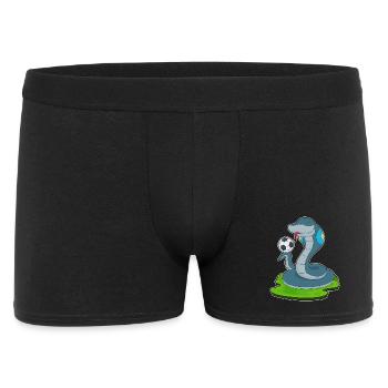 Schlange Fußballspieler Fußball - Männer Boxer Shorts - Schwarz - Vorne