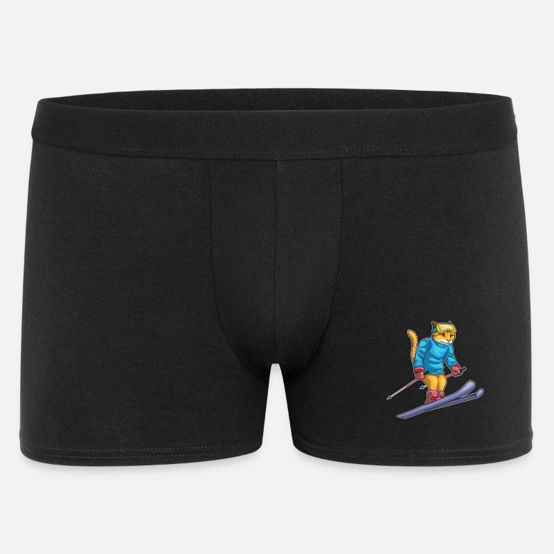 Cat Skier Ski - Boxer Homme - noir