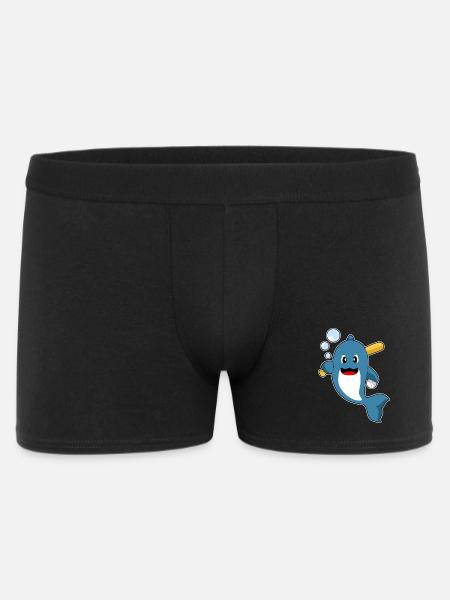 Dolphin Baseball Baseball Bat - Men's Boxer Shorts - black