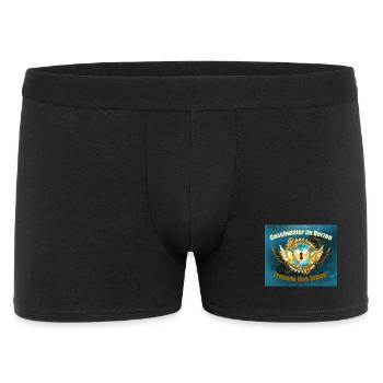 Brothers in the heart with wings and heart lock - Men's Boxer Shorts - black - Front