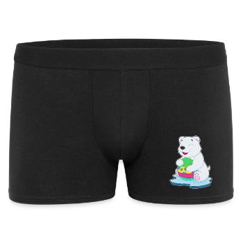 Œuf de Pâques de l’ours polaire - Boxer Homme - noir - Devant