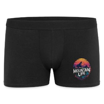 Mountain Life Retro Sunset Design - Boxer Homme - noir - Devant