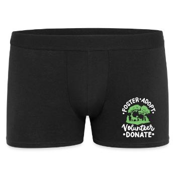 Hunderettung Tierheim - Männer Boxer Shorts - Schwarz - Vorne