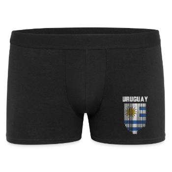 Flagge von Uruguay - Männer Boxer Shorts - Schwarz - Vorne
