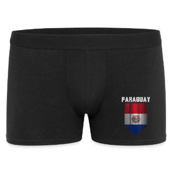 Paraguayische Flagge, Paraguayischer Stolz - Männer Boxer Shorts - Schwarz - Vorne