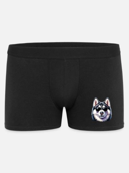 Cool husky with sunglasses - Men's Boxer Shorts - black