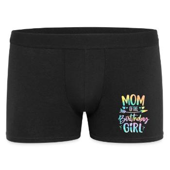 Maman de la fille d’anniversaire Tie Dye Colorée Maman d’anniversaire - Boxer Homme - noir - Devant