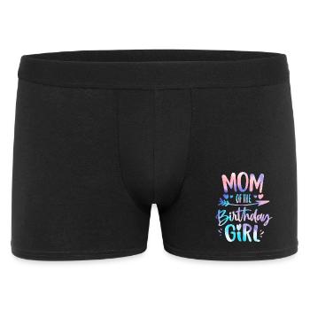 Mutter Des Geburtstagskindes Mutter Vom Geburtstag - Männer Boxer Shorts - Schwarz - Vorne