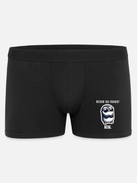 Bevor du fragst: Nein - Männer Boxer Shorts - Schwarz