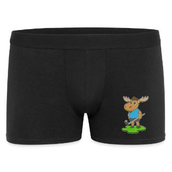Moose Hockey sur gazon avec un bâton de hockey sur gazon - Boxer Homme - noir - Devant