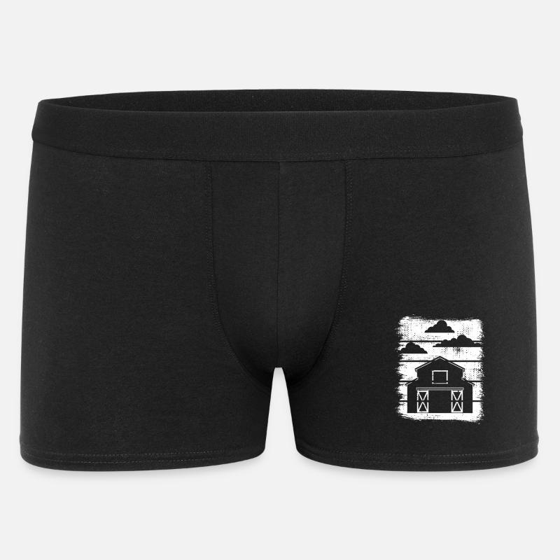 Scheune Zeichnung - Männer Boxer Shorts - Schwarz
