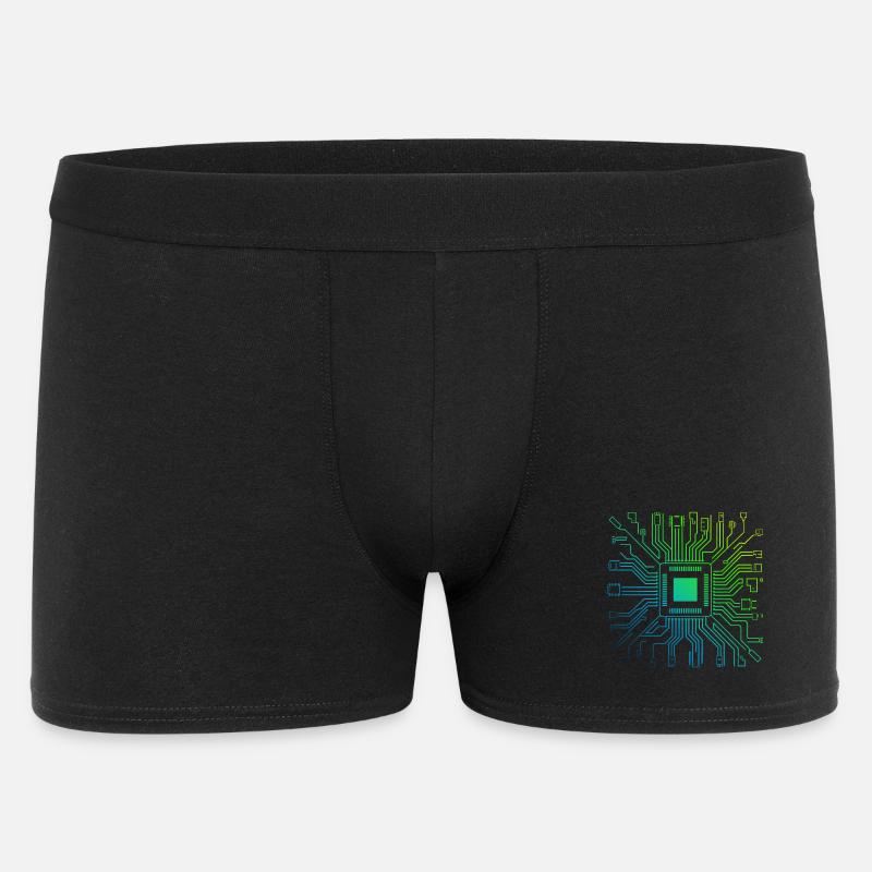 Colorful Computer Circuit Board Tech Electronic - Men's Boxer Shorts - black