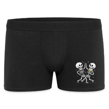 Dancing Skeleton Couples with colorful scarves - Men's Boxer Shorts - black - Front