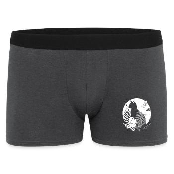 Illustration de chats - Boxer Homme - charbon - Devant