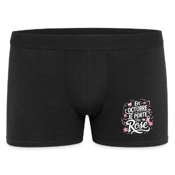 Octobre rose Lutte contre le cancer du sein - Boxer Homme - noir - Devant