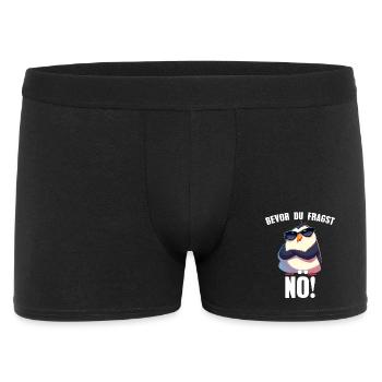 Avant que vous ne demandiez : Non ! Pingouin Dessin Animé Sarcasme - Boxer Homme - noir - Devant