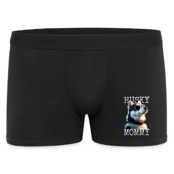 Husky Maman Maman Fête des Mères Maîtresse Husky Sibérien - Boxer Homme - noir - Devant