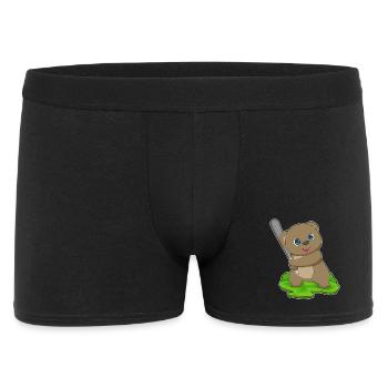 Bear Baseball Bâton de baseball - Boxer Homme - noir - Devant
