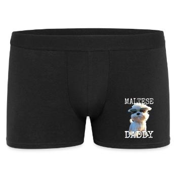 Maltais Papa Papa Fête des Pères Papa Mignon Maltais - Boxer Homme - noir - Devant