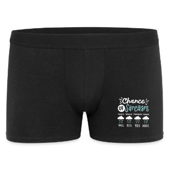 Sarkasmus sarkastischer Humor - Männer Boxer Shorts - Schwarz - Vorne