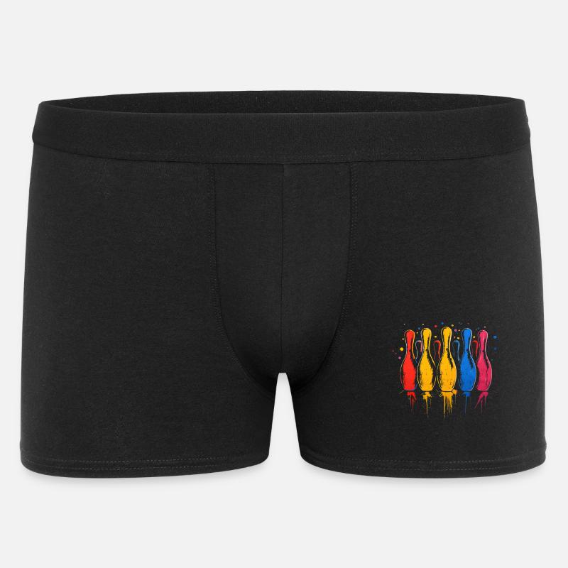 Bowling Farbkleckse - Männer Boxer Shorts - Schwarz