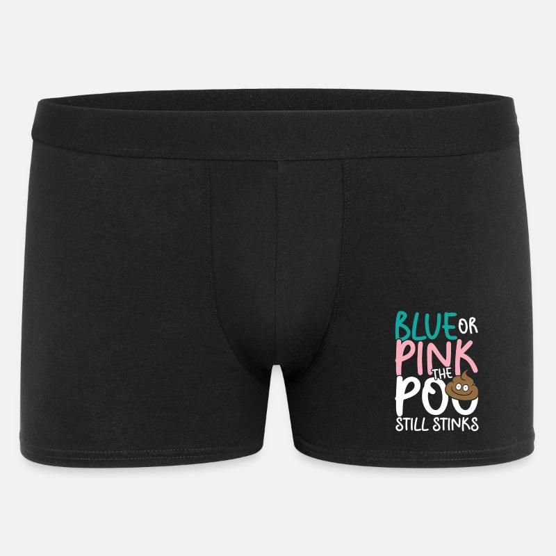 Blue or pink the poo still stinks - Männer Boxer Shorts - Schwarz