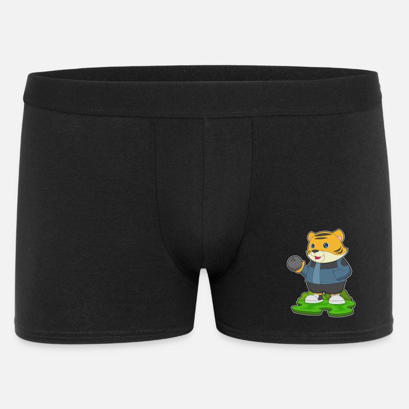 Tiger Bowling Bowling Ball - Men's Boxer Shorts - black
