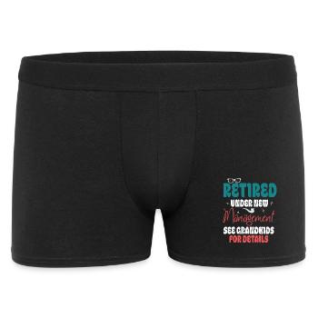 Retired Under New Management See Grandkids Funny - Men's Boxer Shorts - black - Front