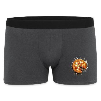 Pizza Graphic - Men's Boxer Shorts - charcoal grey - Front