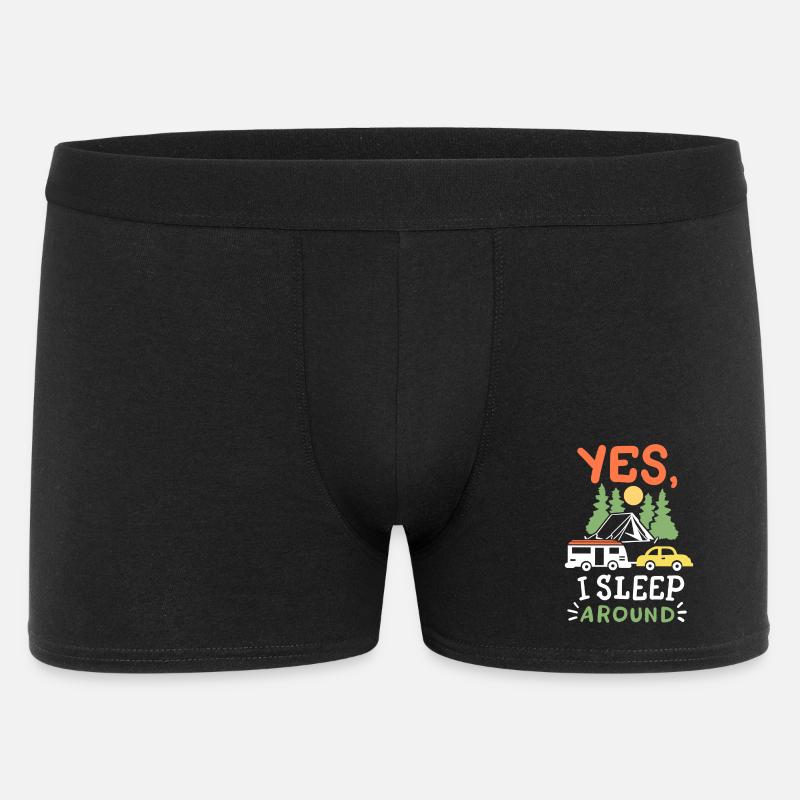 Camping Camper - Männer Boxer Shorts - Schwarz