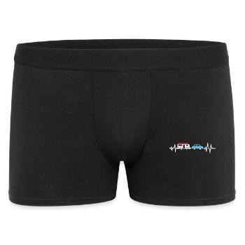 Camping Camper Herzschlag - Männer Boxer Shorts - Schwarz - Vorne