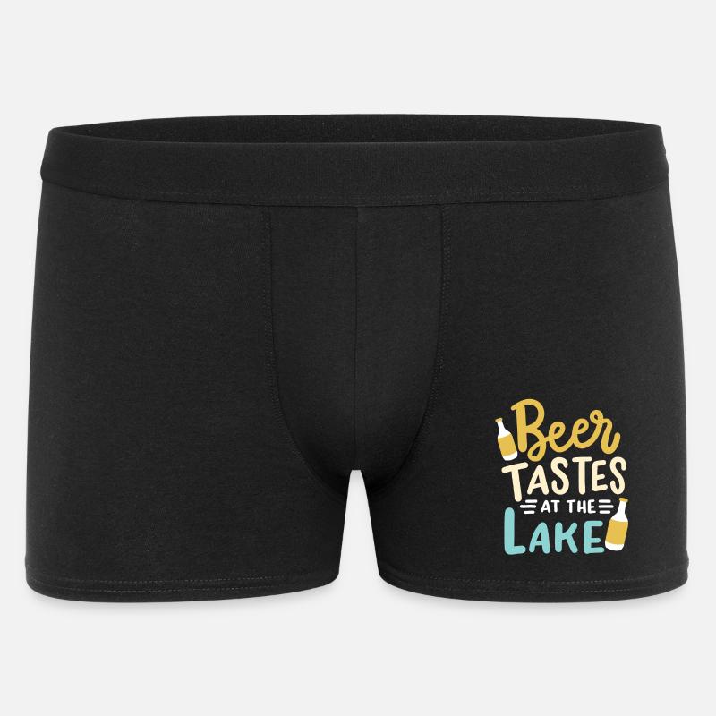 See Camping Zelten - Männer Boxer Shorts - Schwarz