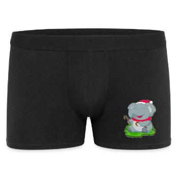 Canne de Noël éléphant - Boxer Homme - noir - Devant