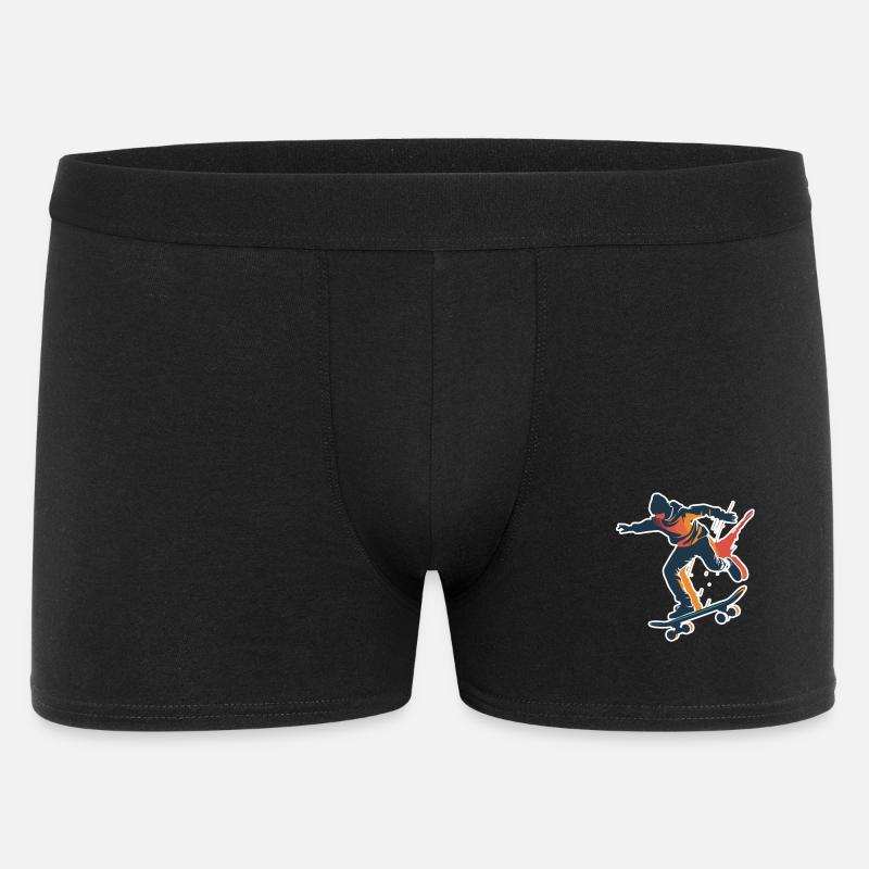 Skateboarder Grafik - Männer Boxer Shorts - Schwarz