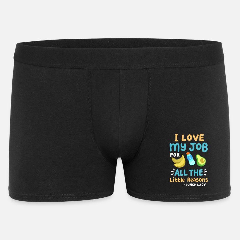 Schulessen Cafeteria-Mitarbeiterin - Männer Boxer Shorts - Schwarz