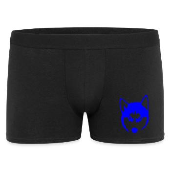 Siberian Husky Hund Sibirischer Schlittenhund - Männer Boxer Shorts - Schwarz - Vorne